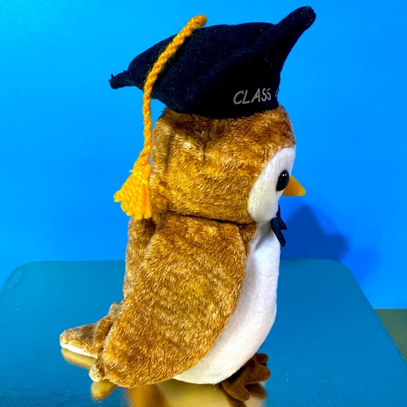 TY BEANIE BABIES WISEST OWL CLASS OF 2000 PLUSH NWT D.O.B. Jun 6, 2000 - Picture 5 of 11